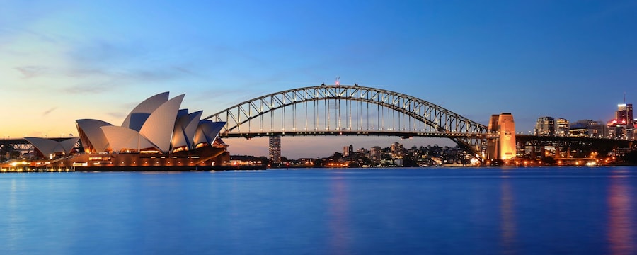 The Sydney Opera House and Harbour Bridge